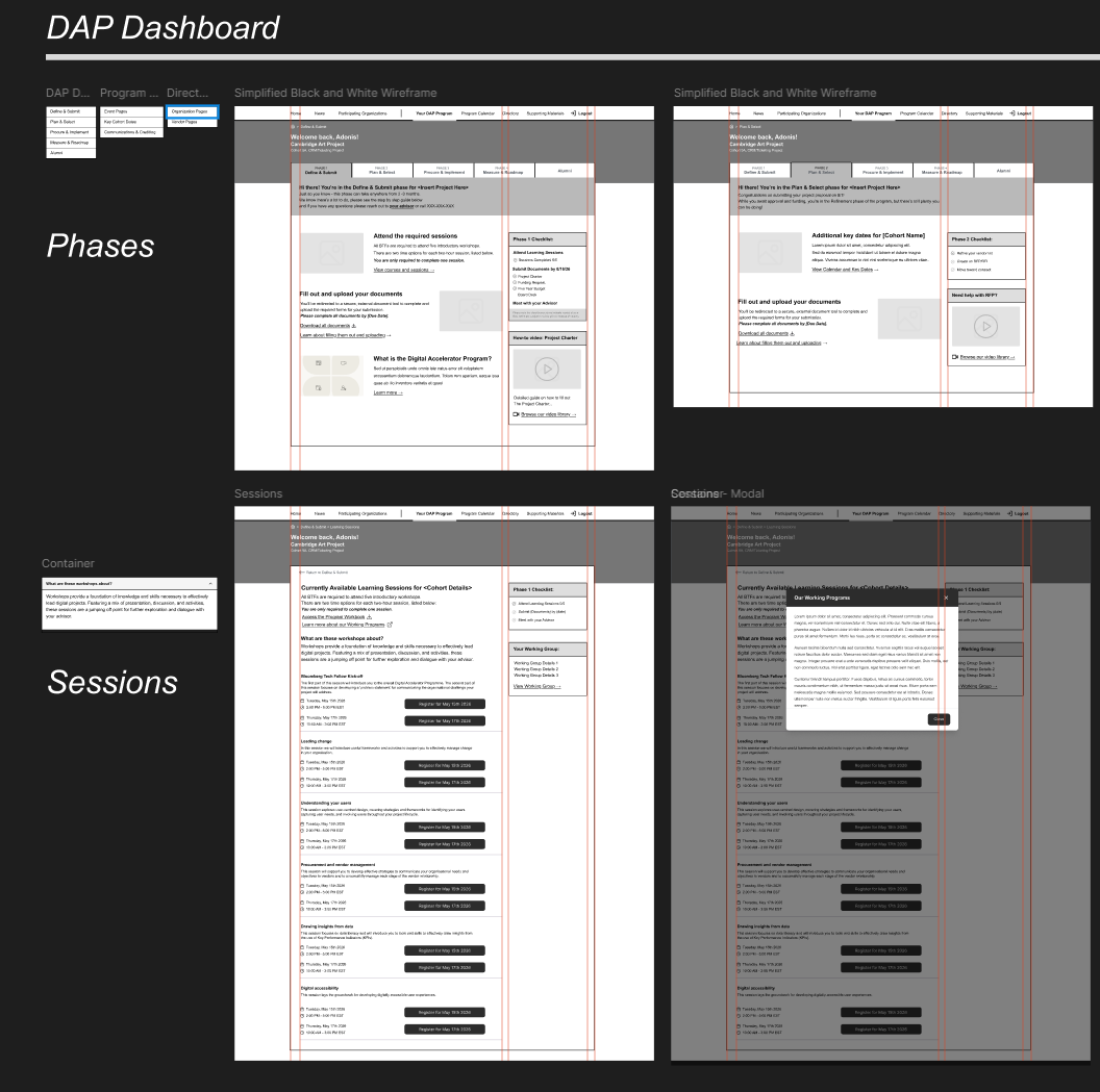 DAP Wireframes