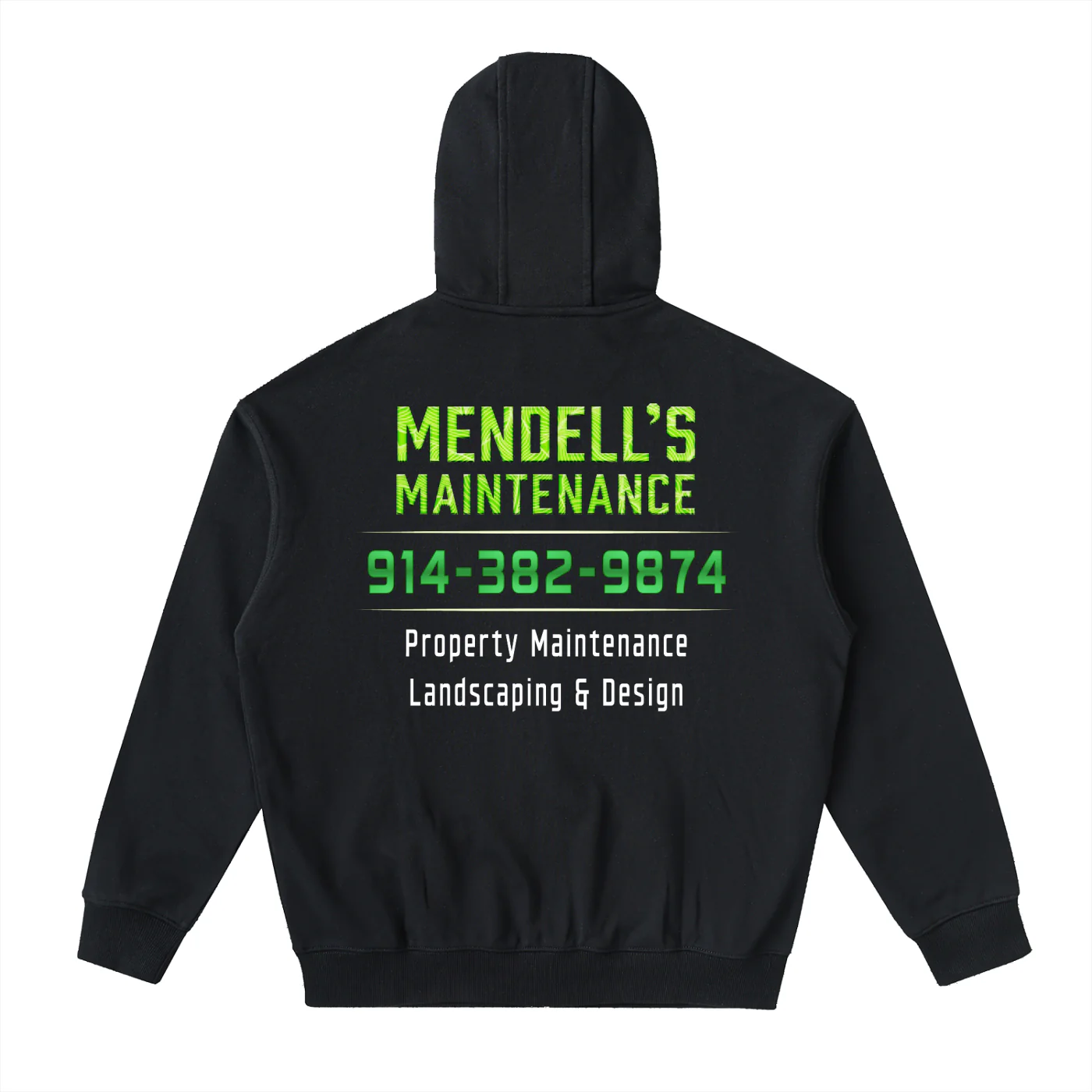 Mendell's Maintenance hoodie back