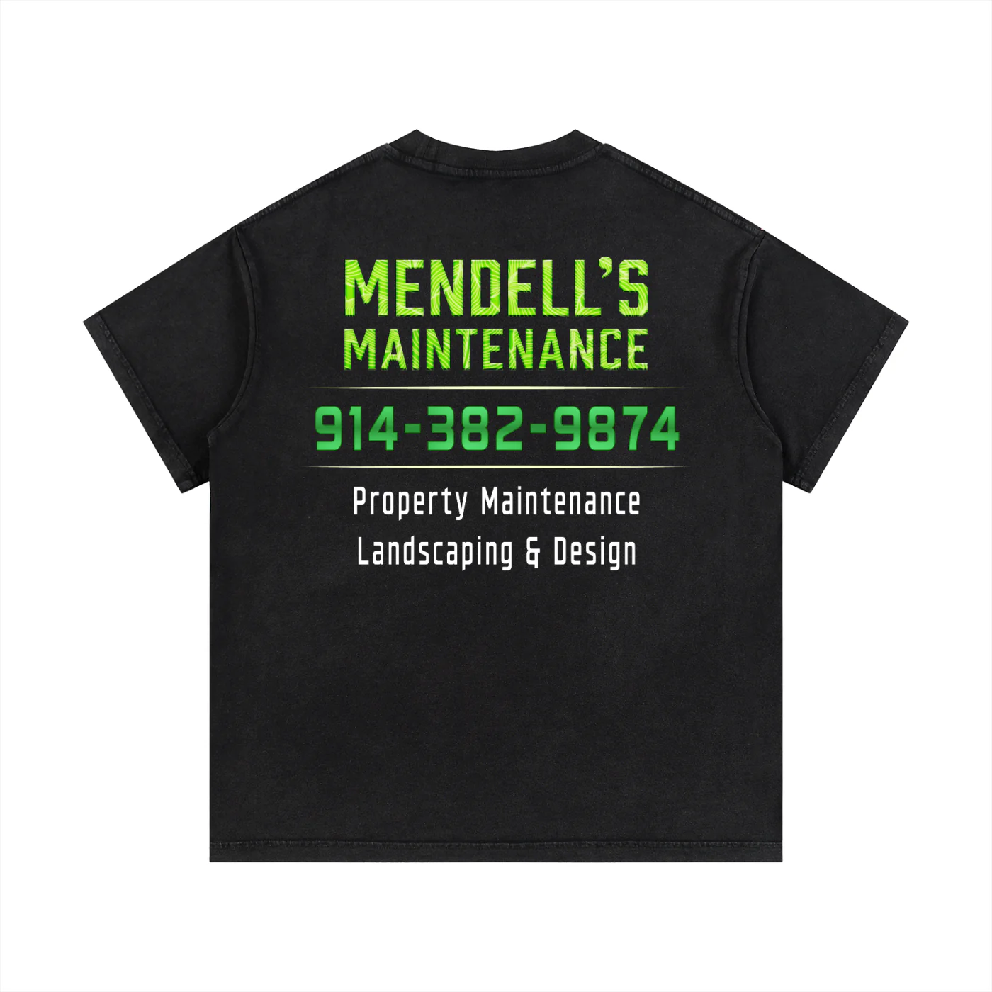 Mendell's Maintenance t-shirt back